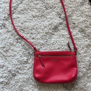 NWOT! Calvin Klein Vibrant Red Crossbody Bag
